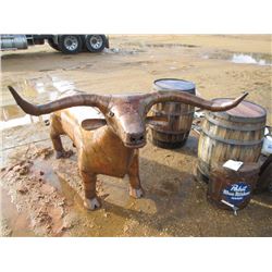 METAL LONGHORN BULL GRILL