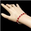 Image 5 : 14k Gold 39.7ct Ruby 0.70ct Diamond Bracelet