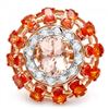 Image 2 : 14k 11ctw Morganite Sapphire .40ct Diamond Ring