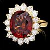 Image 1 : 14k Yellow Gold 7.00ct Zircon 1.60ct Diamond Ring