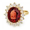 Image 2 : 14k Yellow Gold 7.00ct Zircon 1.60ct Diamond Ring