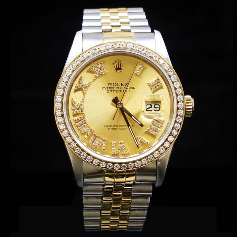 rolex diamond roman numerals