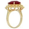 Image 2 : 14K Gold 8.61ct Ruby 0.55ct Diamond Ring