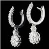 Image 2 : 14k White Gold 2.00ct Diamond Earrings