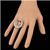 Image 4 : 14k Gold 21.00ct Morganite 4.00ct Diamond Ring