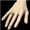 Image 3 : 14k Gold 1.80ct Emerald 1.00ct Diamond Ring