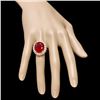 Image 4 : 14k Yellow Gold 21.50ct Ruby 2.00ct Diamond Ring