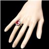 Image 3 : 14k White Gold 8.00ct Ruby 1.30ct Diamond Ring