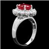 Image 2 : 14k White Gold 3.40ct Ruby 1.00ct Diamond Ring