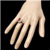 Image 3 : 14k White Gold 3.40ct Ruby 1.00ct Diamond Ring