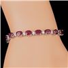 Image 4 : 14k Gold 17.50ct Ruby 0.70ct Diamond Bracelet