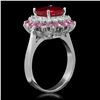 Image 2 : 14K 2.78ct Ruby, 2.08ct Pink Sapphire, 0.61ct Diamond Ring