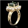 Image 2 : 14k Gold 4ct Tourmaline 1.70ct Diamond Ring