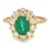 Image 2 : 14k Gold 1.80ct Emerald 1.00ct Diamond Ring