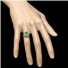 Image 4 : 14k Gold 1.80ct Emerald 1.00ct Diamond Ring