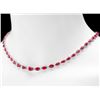 Image 3 : 14k Gold 28.50ct Ruby 1.00ct Diamond Necklace