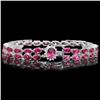 Image 1 : 14k 21.2ct Tourmaline 0.40ct Diamond Bracelet