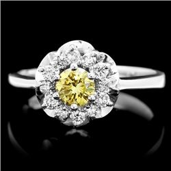 14k White Gold .72ct Diamond Ring