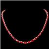 Image 1 : 14k Gold 37.00ct Ruby 1.15ct Diamond Necklace