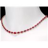 Image 5 : 14k Gold 37.00ct Ruby 1.15ct Diamond Necklace