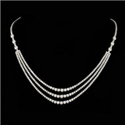 18k White Gold 12.60ct Diamond Necklace