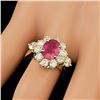 Image 3 : 14k Yellow Gold 2.50ct Ruby 1.50ct Diamond Ring