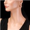 Image 3 : 14k Gold 7.00ct Ruby 1.70ct Diamond Earrings