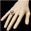 Image 3 : 14k White Gold 13mm Pearl 0.60ct Diamond Ring