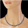 Image 3 : 14K Gold 43.10ct Sapphire 1.51ct Diamond Necklace