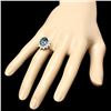 Image 3 : 14k White Gold 4.00ct Topaz 0.70ct Diamond Ring