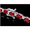 Image 3 : 14k Gold 14.00ct Ruby 0.70ct Diamond Bracelet