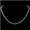 Image 1 : 14k Gold 18.00ct Emerald 1.00ct Diamond Necklace