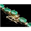 Image 3 : 14k Gold 18.00ct Emerald 1.00ct Diamond Necklace