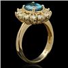 Image 2 : 14k Gold 2.76ct Zircon 1.25ct Diamond Ring