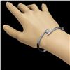 Image 2 : 14K Gold 0.63ct Diamond Bangle Bracelet