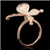 Image 2 : 14K Gold 0.78ct Diamond "Butterfly" Ring