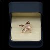 Image 3 : 14K Gold 0.78ct Diamond "Butterfly" Ring