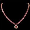 Image 1 : 14k Gold 44ct Tourmaline 1.40ct Diamond Necklace