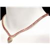 Image 5 : 14k Gold 44ct Tourmaline 1.40ct Diamond Necklace