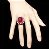 Image 4 : 14k White Gold 17.5ct Ruby 0.88ct Diamond Ring