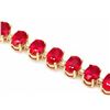Image 2 : 14k Gold 32.00ct Ruby 0.80ct Diamond Bracelet