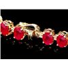 Image 3 : 14k Gold 32.00ct Ruby 0.80ct Diamond Bracelet