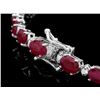 Image 3 : 14k Gold 14.50ct Ruby 0.55ct Diamond Bracelet