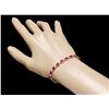 Image 4 : 14k Gold 14.50ct Ruby 0.55ct Diamond Bracelet