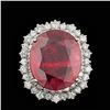 Image 1 : 14k White Gold 10.50ct Ruby 1.85ct Diamond Ring