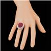 Image 4 : 14k White Gold 10.50ct Ruby 1.85ct Diamond Ring