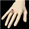Image 3 : 14k White Gold 4.80ct Ruby 1.40ct Diamond Ring