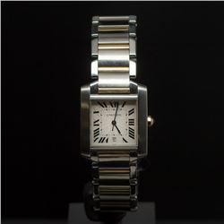 Cartier Two-Tone Tank Francaise Men's Wristwatch