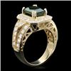Image 2 : 14k Gold 3.00ct Tourmaline 1.20ct Diamond Ring