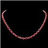Image 1 : 14k Gold 45.00ct Ruby 1.75ct Diamond Necklace